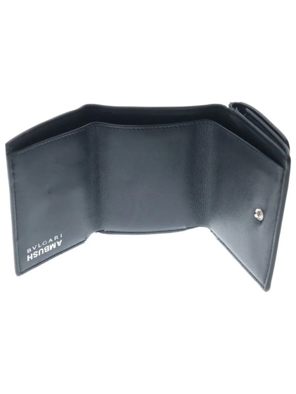 Bvlgari Ambush Wallet Leather Bifold Compact Black